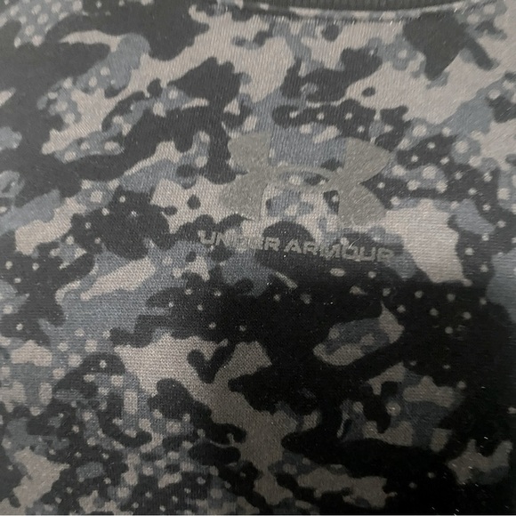 Under Armour Women’s Rival Fleece Camo Crew XL Loose Fit Black/Gray - Picture 5 of 12